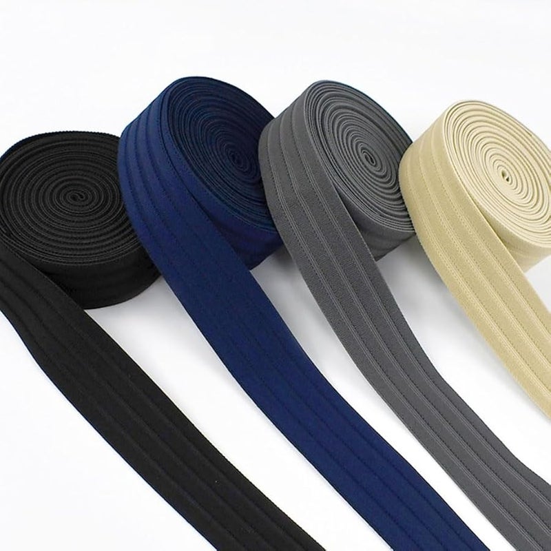 شريط مطاطي أسود بعرض 40 مم وطول 10 أمتار، شريط قابل للتمدد لإكسسوارات خياطة الأربطة - Image 1