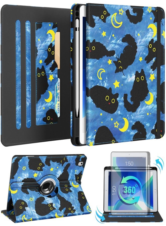 Kidcube for iPad Air 3rd Generation Case/Pro 10.5 Inch Case - Women Girls Cute Rotating Stand Folio Cover with Pencil Holder & Card Slot Girly Flowers Floral Design Cases for iPad Pro 10.5''/Air 3rd - Image 1