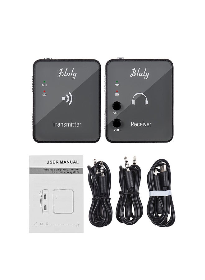 Btuty 2.4GHz Wireless Earphone Monitor Transmission System Rechargeable Transmitter and Receiver Mono/Stereo Switch 24bit/48KHz Lossless Digital Transmission Sound Quality  - Image 2