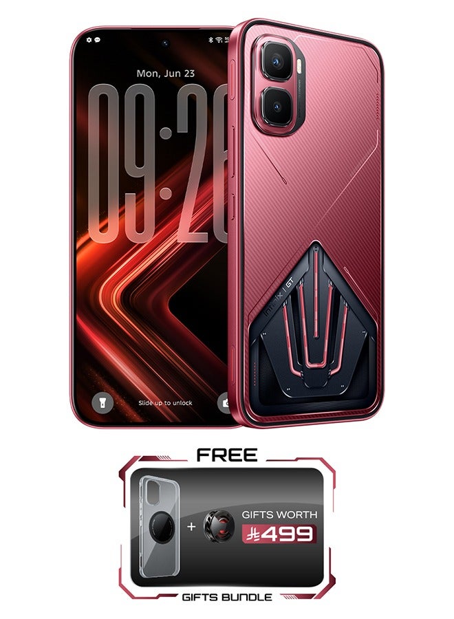 Infinix GT 50 Pro Dual SIM  Red Blaze 12GB 256GB 5G - KSA Version With Mega Case , Adopter and GT Cooler in the Box - Image 1