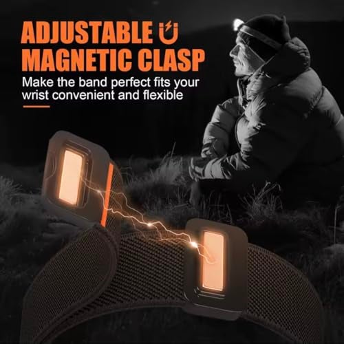 Printme Magnetic Nylon Bands for Apple Watch Ultra 2/3, 49mm 46mm 45mm 44mm 42mm iWatch, Stretchy Elastic Strap for Apple Watch Series 11 10 9 8 7 6 5 4 3 SE (Black) - Image 3