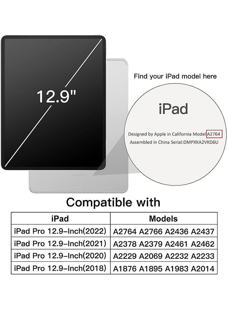 Theodor Clear Case For Apple iPad Pro 12.9-Inch 2022/2021 (6th/5th Gen), Shock-Absorption TPU Cover with Reinforced Corners, Soft Flexible & Crystal Clear Protective Bumper Case - Image 2