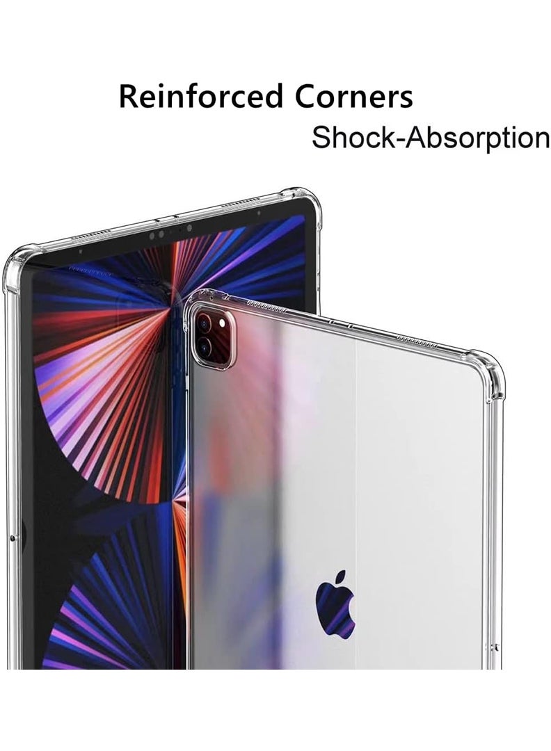 Theodor Clear Case For Apple iPad Pro 12.9-Inch 2022/2021 (6th/5th Gen), Shock-Absorption TPU Cover with Reinforced Corners, Soft Flexible & Crystal Clear Protective Bumper Case - Image 3