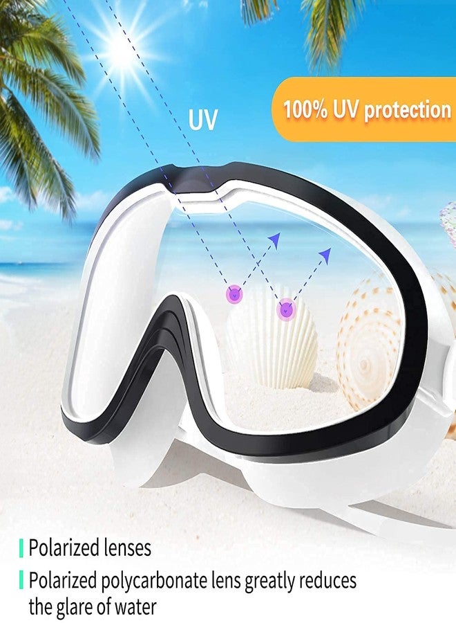 Overa Swim Goggles, No Leak Swimming Goggles, Anti-Fog and Anti-UV Wide View Swim Goggles for Kids Soft Silicone Frame Adjustable Strap Swimming Goggles with earplugs - Image 3