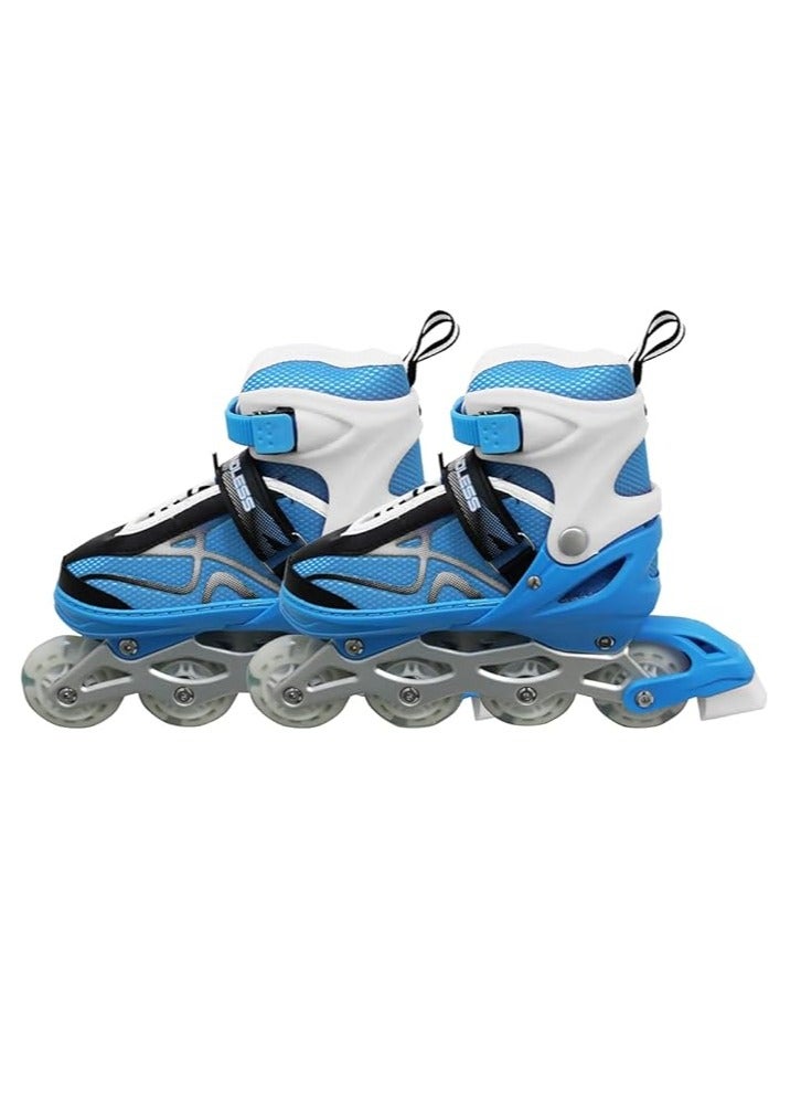 ENDLESS  EL1027 Inline Adjustable Skates Medium Size 34 EUR (UK 1.5) - 38 EUR (UK 5) for 6 to 12 Years |Aluminium Chassis and 70 mm PU Wheels | All Wheels Flash, ABEC 7 Bearings - Image 1