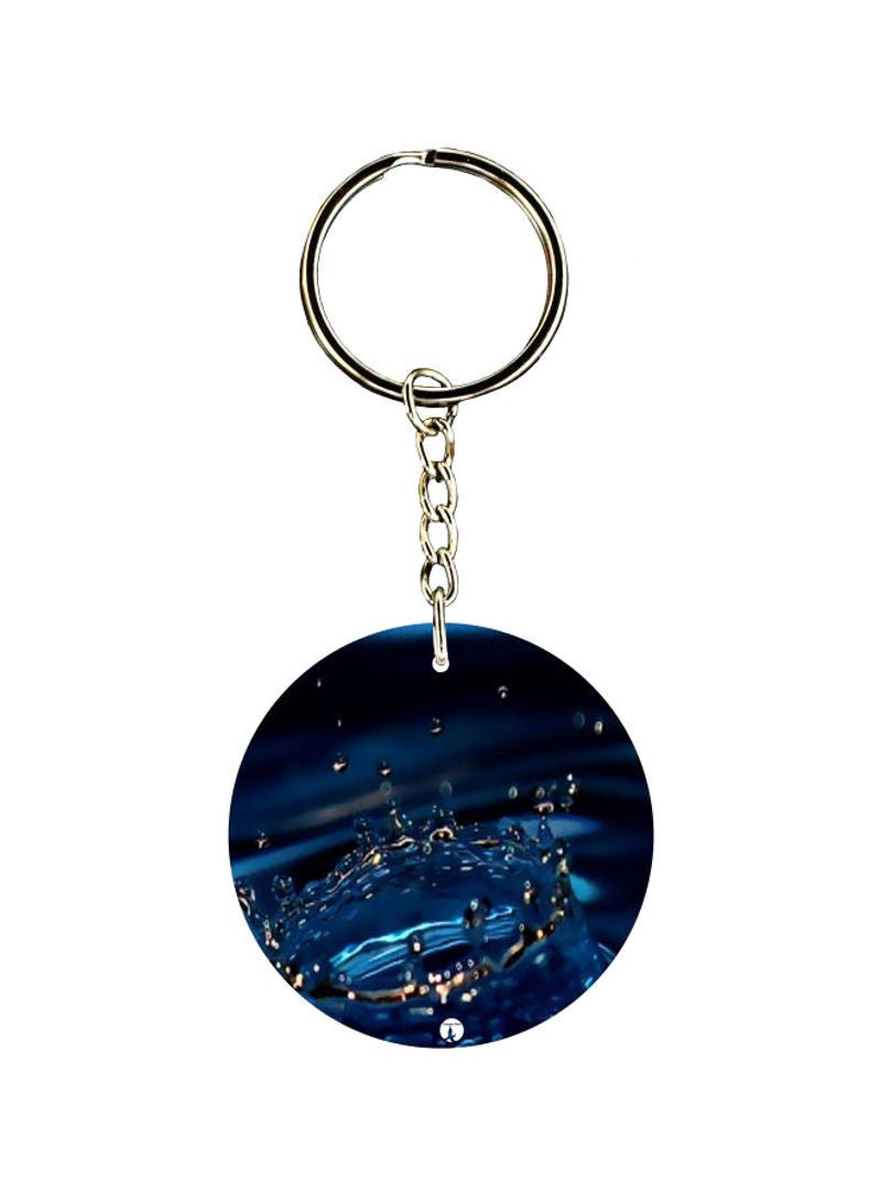 Water Drop Printed Keychain