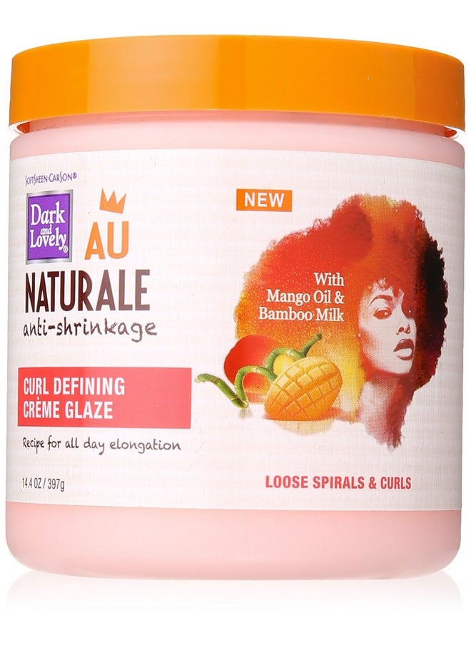 SoftSheen-Carson - Dark And Lovely Au Naturale Antishrinkage Curly Hair Products Curl Defining Creme Glaze Mango Oil And Bamboo Milk Defines Loose Spirals And Curls Paraben Free 14.4 Oz - Image 1