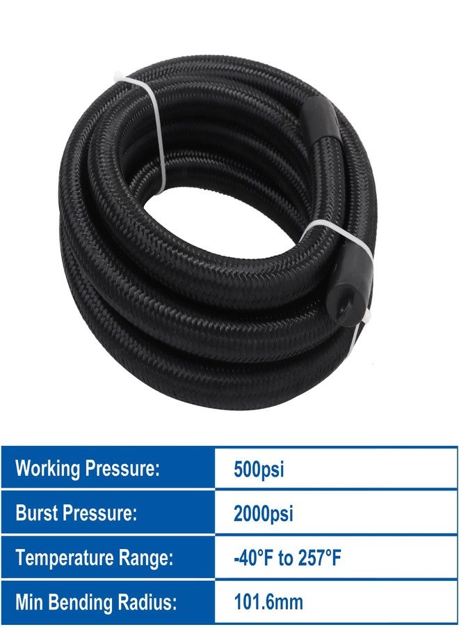 LokoCar 10AN Fuel Line Kit 10AN Nylon Braided Fuel Line Hose Fitting Kit CPE 10FT Black - Image 3