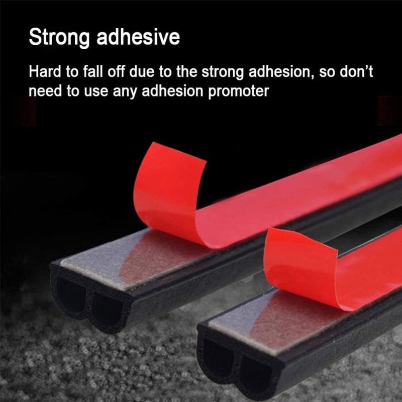 Goodern 16 Metre B Shape Car Door Edge Trim Seal Strip,Automotive Rubber Seal Strip,Self Adhesive Weatherstrip for Car Window Door Protector Soundproofing,Auto Weather Seal Strip - Image 3