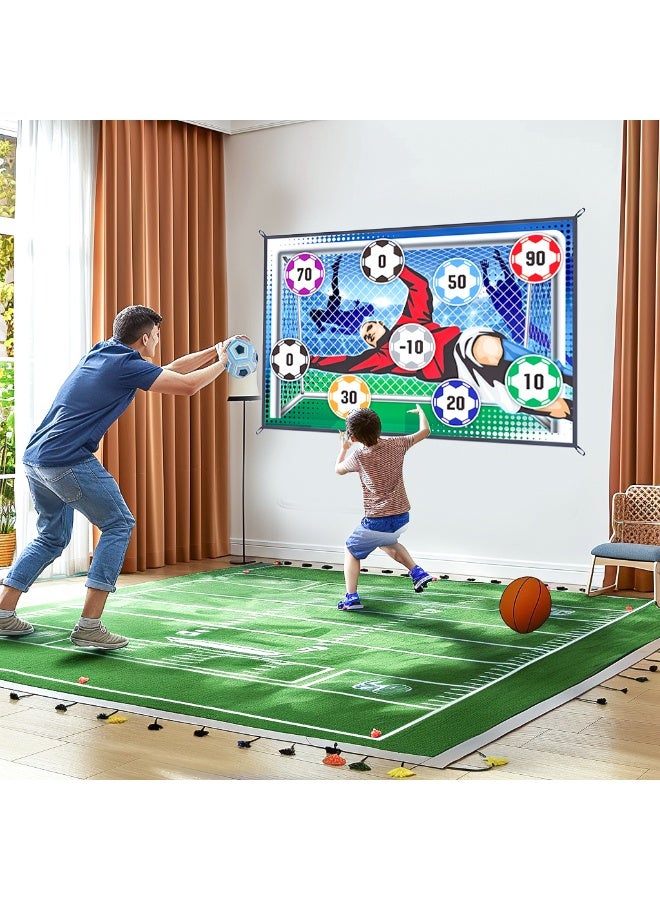 kaixin Soccer Ball Game Mat Set, Sticky Soccer Ball Indoor Target Toss Party Game, Sports Toys and Gift for Kids Boys Girls for 3 4 5 6 7 8 Year Old Boy Toys Birthday - Image 2
