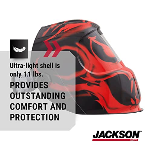 Jackson Safety Premium Graphic Welding Hood with ADF - Ultra Lightweight Auto Darkening Welding Helmet - ANSI Z87.1 (Multiple Styles) - Image 5