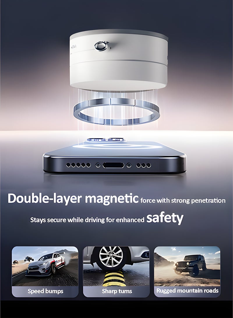 Aijmil حامل جوال للسيارة شفط قوي,حامل جوال للسيارة المغناطيسي، قاعدة امتصاص الفراغ، دوران متعدد الزوايا، حامل مغناطيسي، سهل التركيب - Image 4