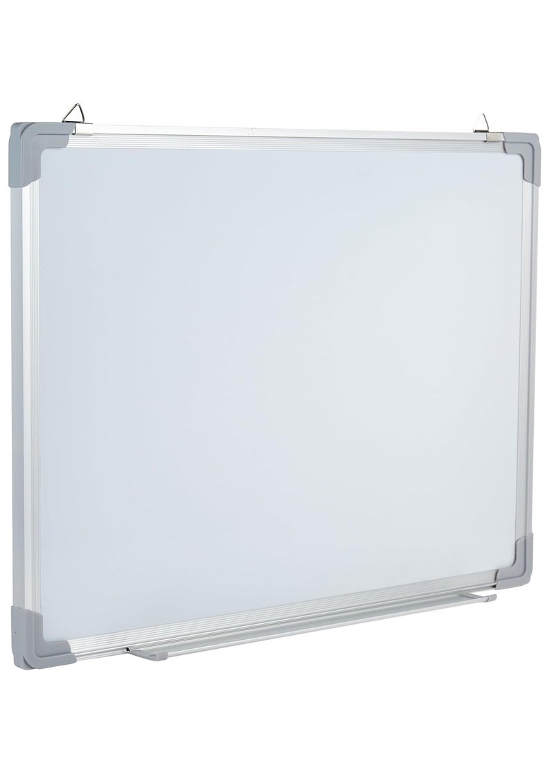 Cosmic Magnetic Double Sided White board , Chalkboard, Blackboard, Dry Wipe Message Bulletin Board with Accessory Tray – for Home Office School (60*45cm, ALUMINIUM Frame)  - Image 1