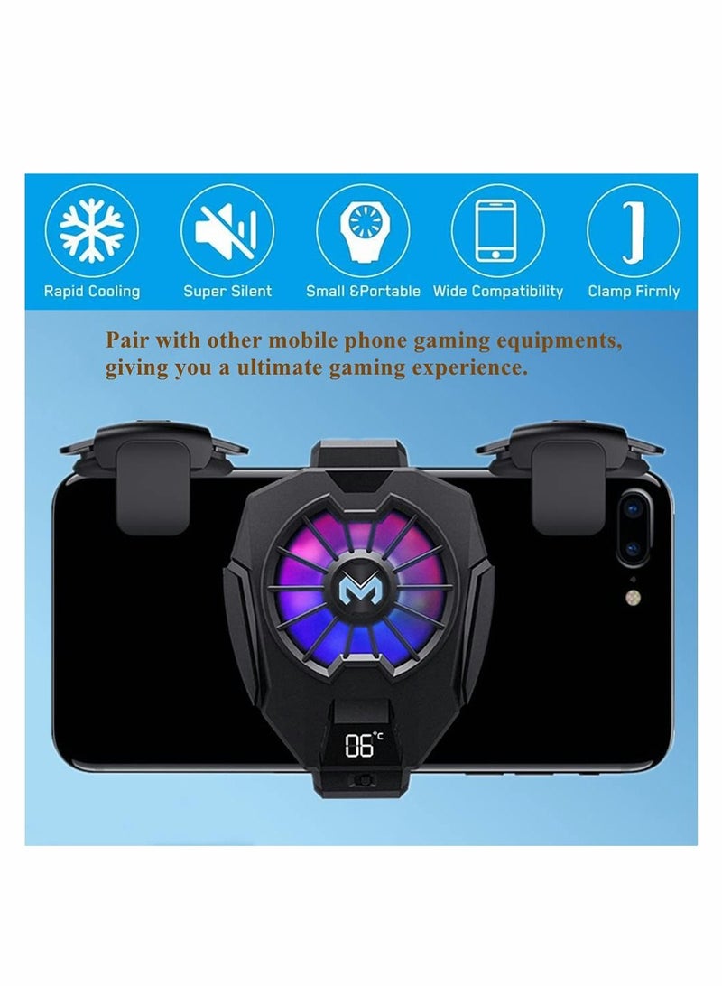 Magnetic Mobile Phone Cooler Semi Conductor Heatsink Universal Cellphone Cooling Fan for Gaming Video Tiktok Live Streaming Outdoor Vlog Support 65-85mm Wide Smartphone Black Mobile Radiator Cooler - Image 5