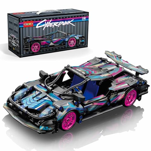 Sosuy BuildingBlock RaceCar Set 118 Technical Model Kit 513 Pcs DIY PullBack Cyberpunk Toy for Boy Girl Kid Age 6 Year Birthday Gift for Teen Adult Display Speed Super Sports Cars Bricks Icons - Image 1