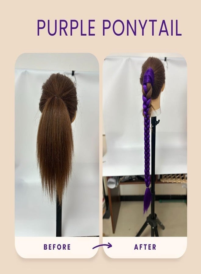 piercing Purple Hair Extensions, Hair Wig, Purple Hair Color -Easy to Carry Versatile Styling Collection with Temporary Hairpieces and Extensions for Fashion and Costume Events - Image 3
