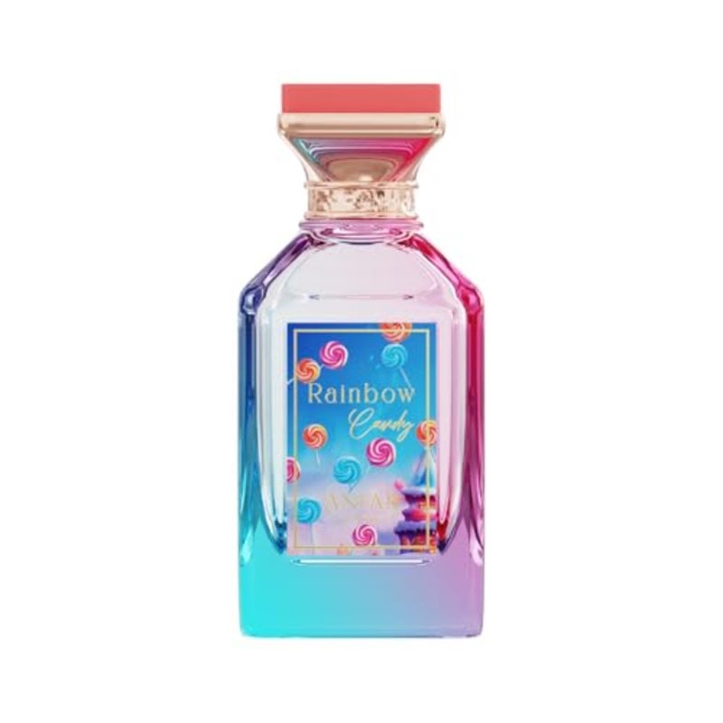 عطر رينبو كاندي اكستريت دي بارفان 100 مل للنساء، عطر فاكهي حلو يدوم طويلاً مع الكمثرى والتفاح والليتشي والتوت والكراميل والفانيليا والمسك - Image 2