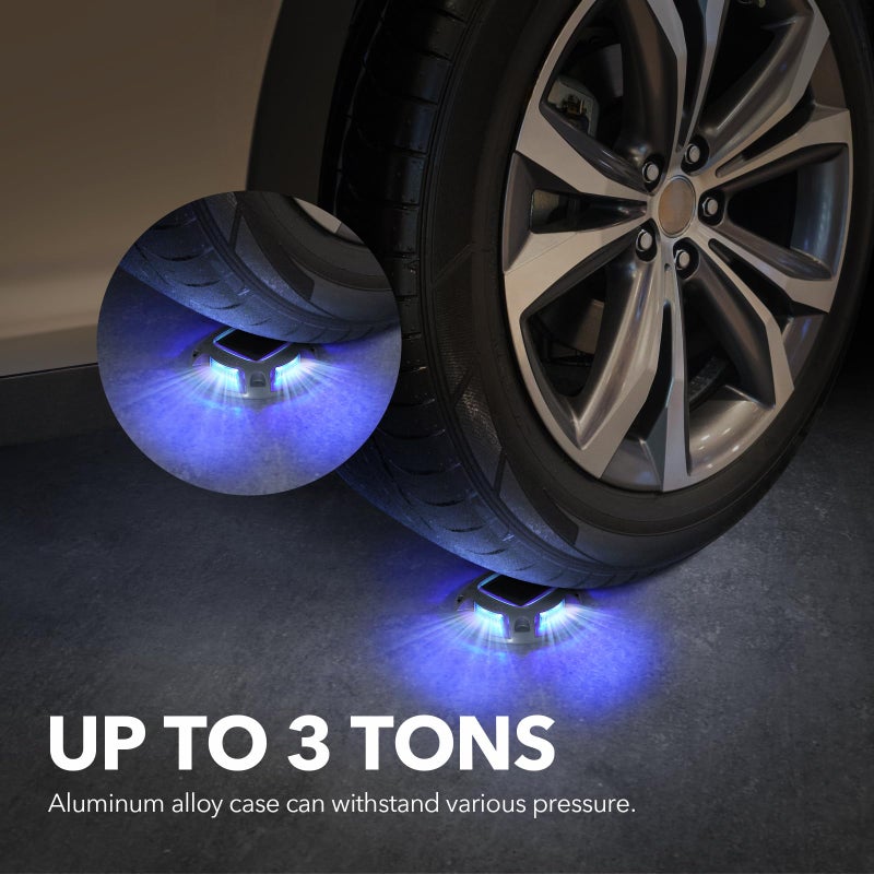 AGPtek أضواء ممرات AGPTEK الشمسية الخارجية 4 عبوات، 2 أوضاع ألوان LED للرصيف، مائية، أضواء أمان لتحديد الخطوات، الرصيف، السلم، الحديقة، الممر، الفناء (ضوء أزرق/أبيض بارد) - Image 5
