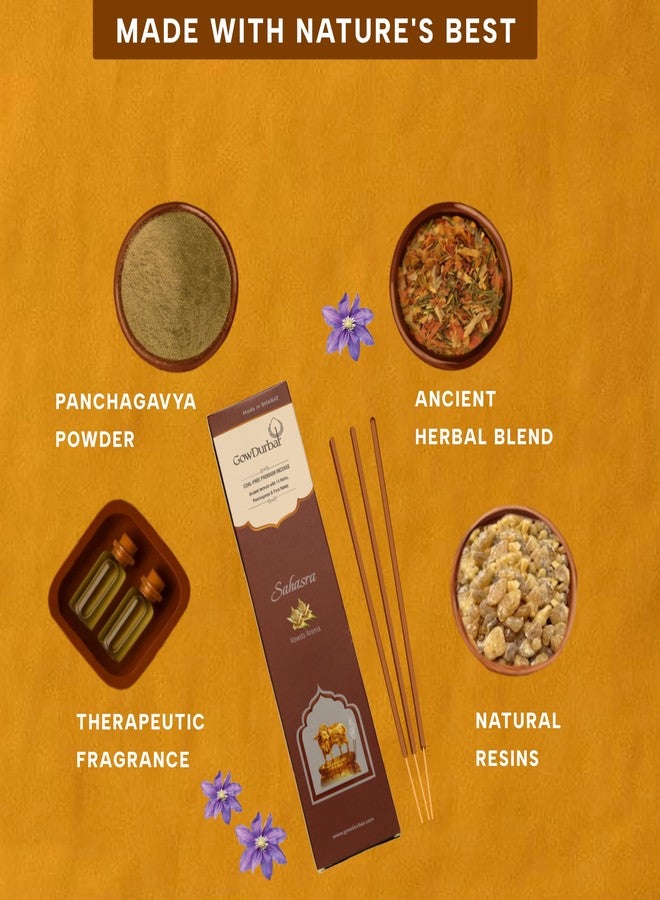 GOW DURBAR GowDurbar Sahasra Kewda Flower Agarbatti 90g (Pack of 2) | Organic Incense Sticks with Kewda Aroma | Made with Panchagavya & Pure Honey | for Pooja, Yoga & Meditation - Image 4