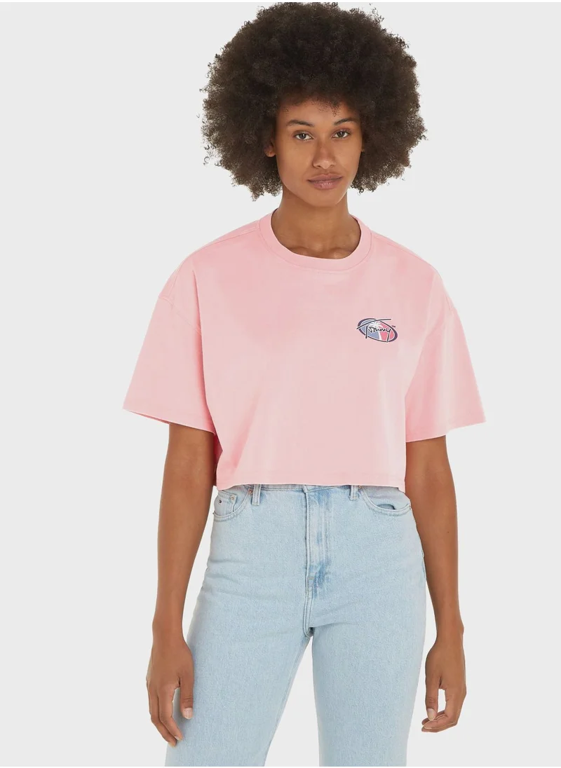 TOMMY JEANS Crew Neck Logo T-Shirt