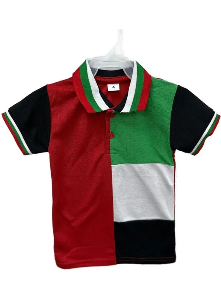 Brain Giggles Brain Giggles UAE National Day T-shirt for Kids Unisex Dress UAE Flag Shirt (3-5 years)  - Image 1