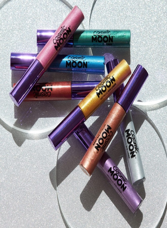 Cosmic Moon Metallic Eyeliner | Cosmic Moon | Gold | Make up Eye Liner, Pearl Shimmer Eye Shadow - Image 4