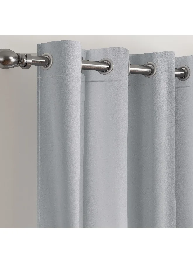 Home Box Dove 2-Piece Velvet Extra Long Dimout Curtain Set 135 x 300 cm
