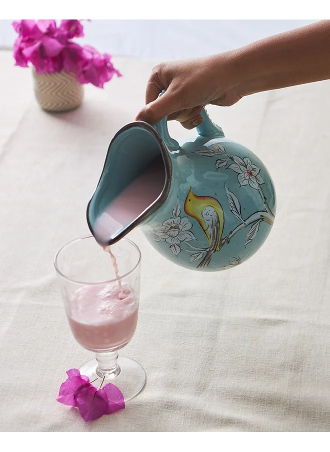Chumbak Flora Bird Pitcher, 1200ml