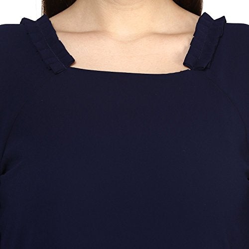 RARE Women Navy Blue Georgette Top (EP1211-S) - Image 5