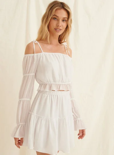 NA-KD Elastic Detail Off Shoulder Top
