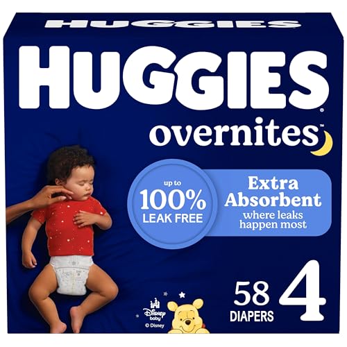 Huggies Overnites Size 4 Overnight Diapers 2237 lbs 58 Ct Packaging May Vary - Image 1