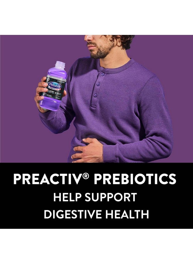 Pedialyte AdvancedCare Plus Electrolyte Hydration Drink, Has 33% More Electrolytes and Has PreActiv Prebiotics, Iced Grape, 1 Liter, Pack of 4 - Image 5