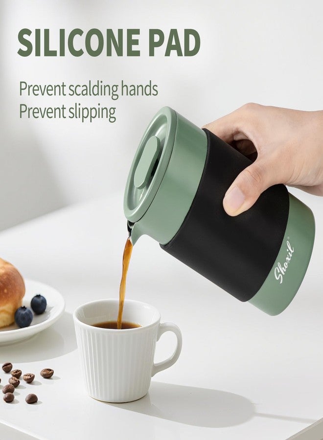 shoxil French Press - 350ml Stainless Steel Coffee Press, 2 Cup Cafetiere for Ground Coffee, Portable & Induction Compatible - Image 2
