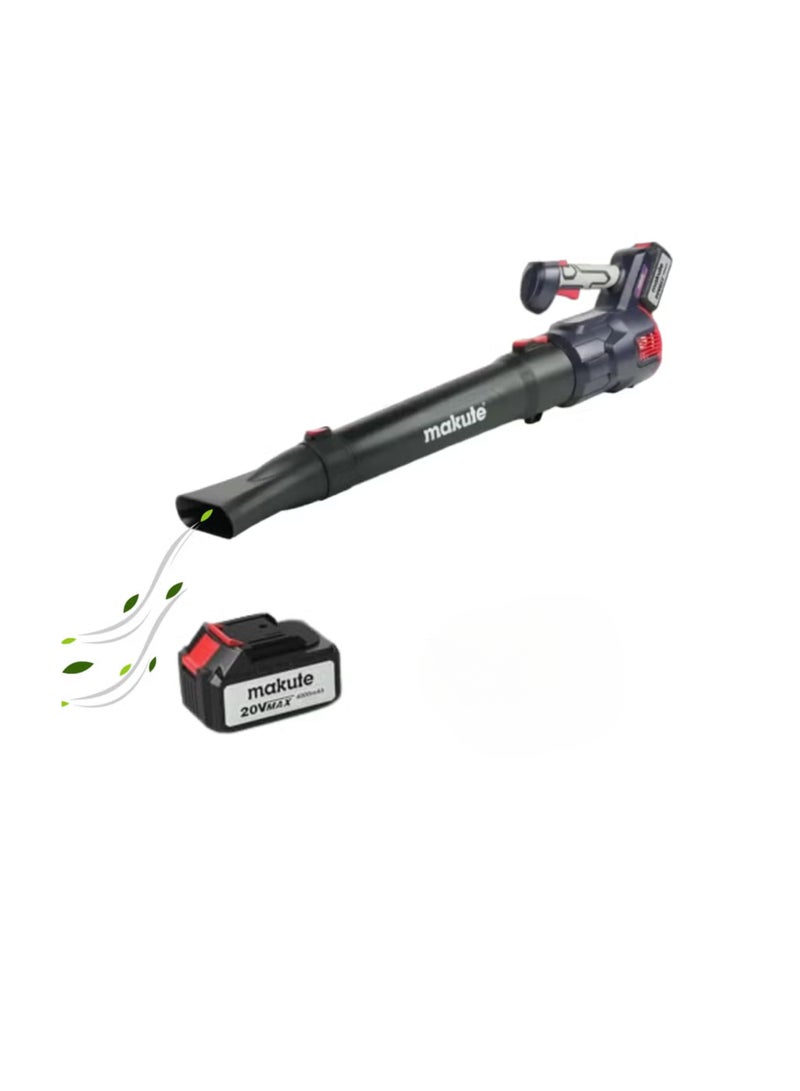 ماكيوت منفاخ أوراق لاسلكي ماكوت CPB121-B، بجهد 20 فولت، مزوّد ببطاريتين 4.0Ah وشاحن، بقوة نفخ 580 قدم³/دقيقة، سرعة رياح 160 ميل/ساعة، سرعة متغيرة، وظيفة النفخ والشفط، مثالي للحدائق، الفناء، الكراج، وورش العمل - Image 1