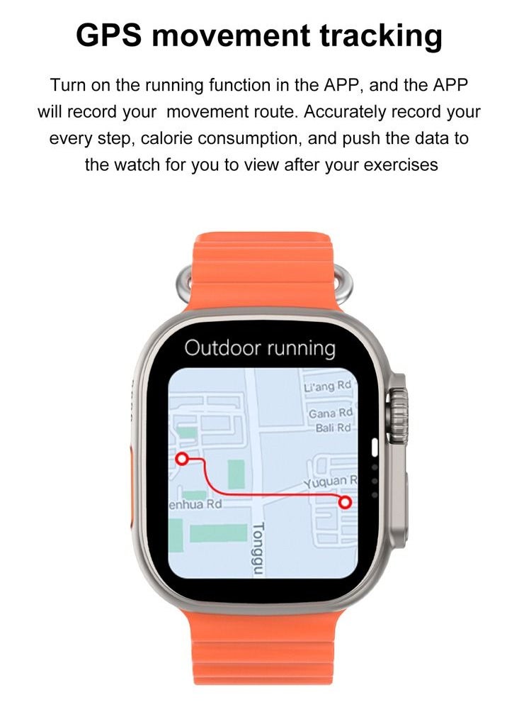 Wearfit Pro - X9 Ultra Series 8 Smart watch 2.02 Inch Amoled Screen IPS display NFC Bluetooth V5 Call Waterproof IP67 Wireless Charger - Gold - Image 1
