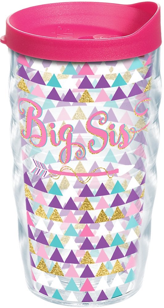 Tervis Big Sis Sister Made in USA Double Walled Insulated Tumbler Travel Cup Keeps Drinks Cold  Hot 10oz Wavy Big Sis