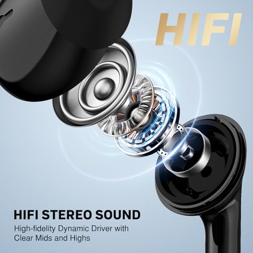 iMangoo Wired Headphones USB C for Apple iPhone 17 Air 16 Pro Max 15 Android,All Day Ready Corded Earphones with Noise Isolating Microphone for Gym Workout Home Office Travel Type C Earbuds Black - Image 3