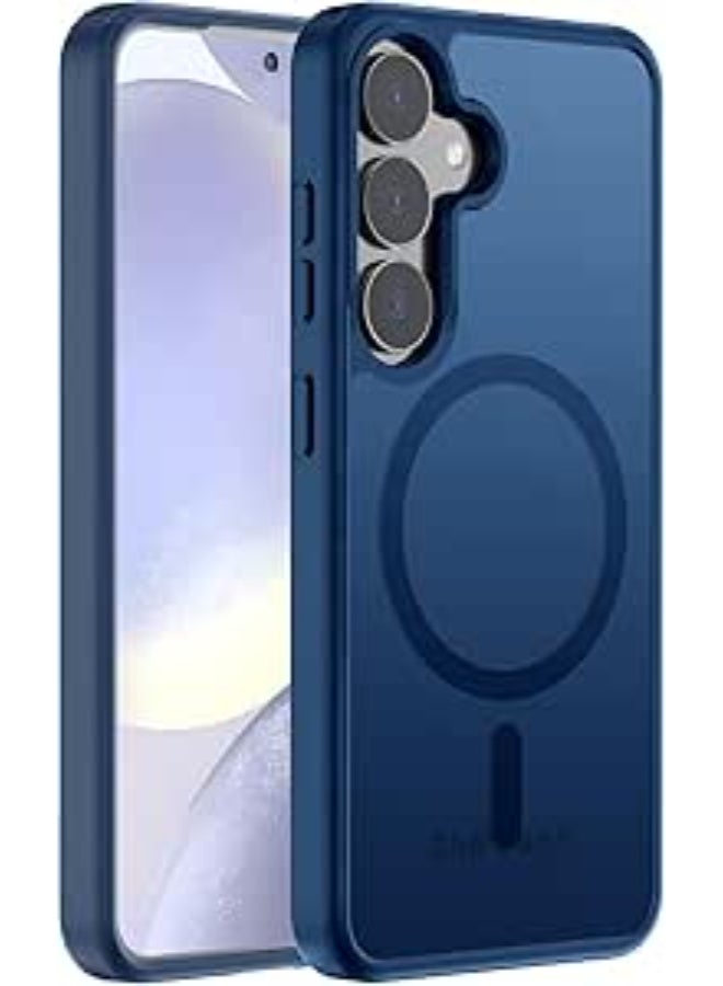 Designed for Magnetic Samsung Galaxy S23 FE Case,[Compatible with MagSafe] [Military Grade Drop Protection] Slim Translucent Matte Shockproof with Anti-Fingerprint Phone Case- (Blue) - Image 1