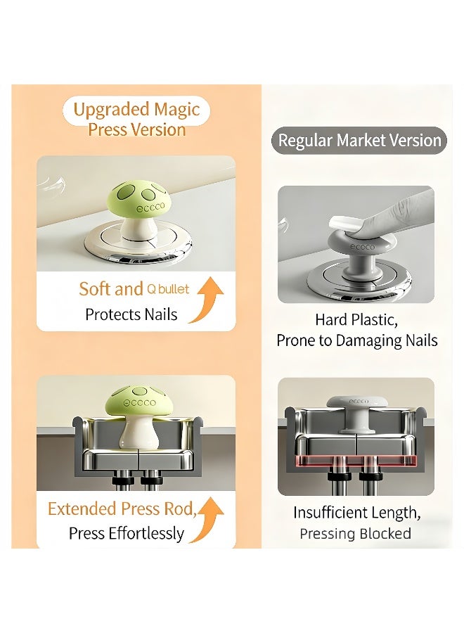 ecoco Nail Specific Silicone Toilet Press Button，Toilet Water Tank Switch Button Universal Flushing Press - Image 4