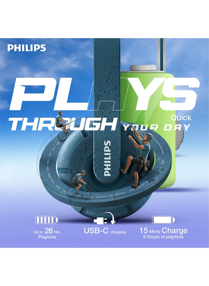 Philips TAH2000TL Wireless On-Ear Headphones – Lightweight Premium Comfort, Rich Balanced Sound Teal - Image 4