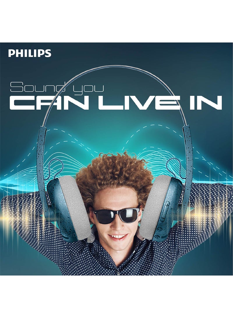 Philips TAH2000TL Wireless On-Ear Headphones – Lightweight Premium Comfort, Rich Balanced Sound Teal - Image 2