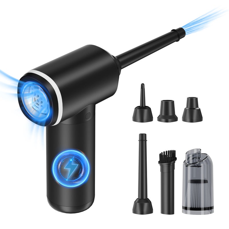 Portable Air Pump Mini Cordless Electric Air Pump Handheld Vacuum Cleaner Brusheless Motor 7kPa High Power Built-in 6000mAh Battery Quick Inflate Deflate for Pool Floats Air Mattress Swimming Ring - Image 1