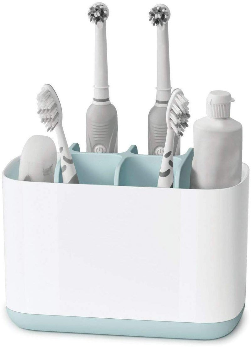 NISHIV Plastic Bathroom Toothbrush Tongue Cleaner Soap Comb Razor Shaving Kit Toiletries Cosmetics Organizer Storage Stand Organizer Caddy (Multi Color) - Image 1