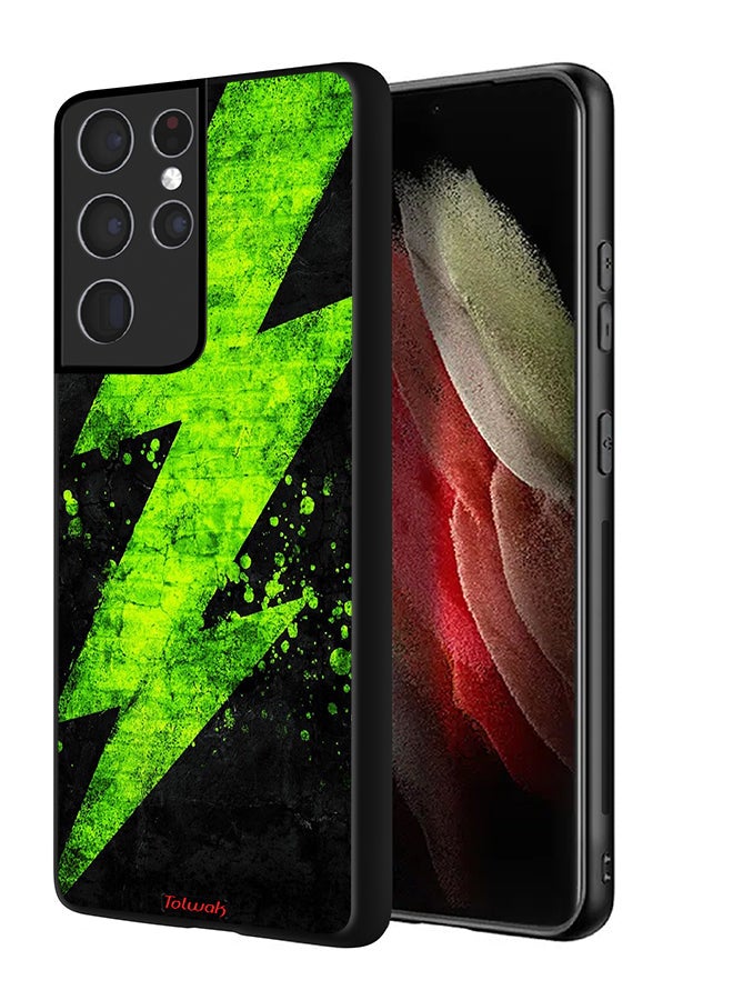 Tolwak Samsung Galaxy S21 Ultra 5G Protective Case Cover Electric Pattern - Image 1
