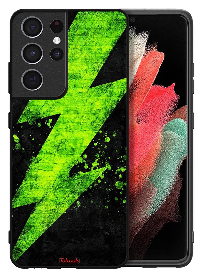 Tolwak Samsung Galaxy S21 Ultra 5G Protective Case Cover Electric Pattern - Image 2
