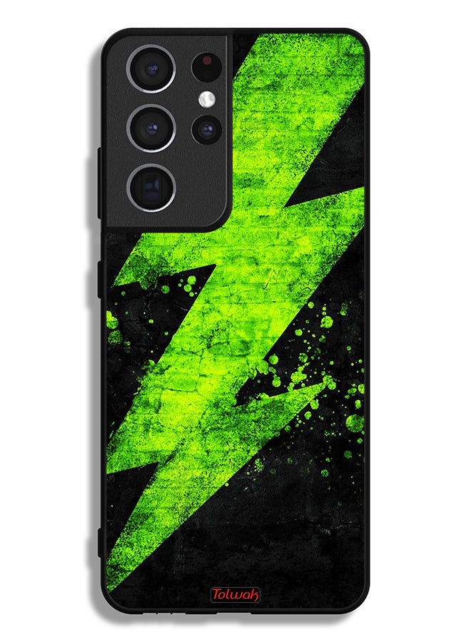 Tolwak Samsung Galaxy S21 Ultra 5G Protective Case Cover Electric Pattern - Image 3