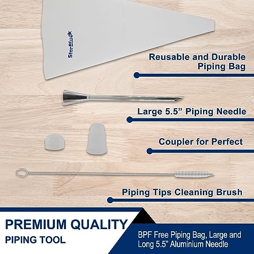 StarBlue Churro Donut Filler by StarBlue - Reusable Piping Bag and Nozzle with Large Needle Injector, Best Fit with Churrera Churro Maker - Image 4