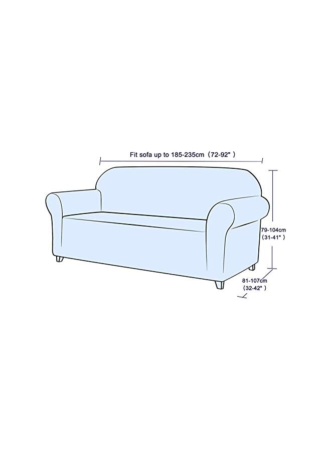 erorex Water Repellent Sofa Covers 3 Seater High Stretch 1 Piece Couch Cover for Dogs Universal Sofa Slipcover Non Slip Furniture Protector Jacquard Spandex Fabric (13,3-seater 195-230cm) - Image 3