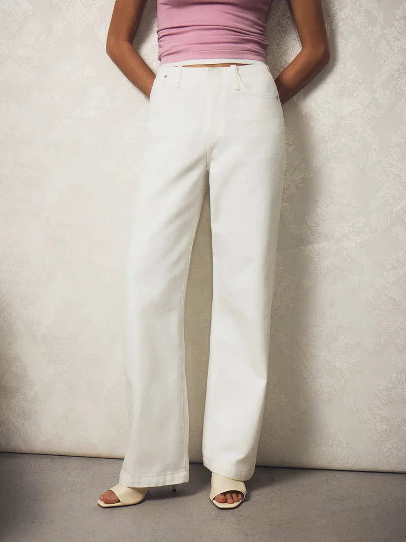 ليتشي Straight mid-rise jeans