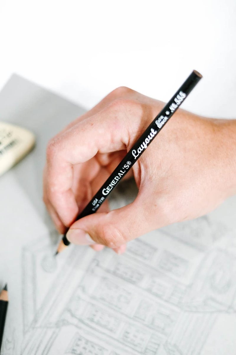 General's Layout Pencil, Extra Black Graphite, Box of 1 Dozen (555) - Image 2